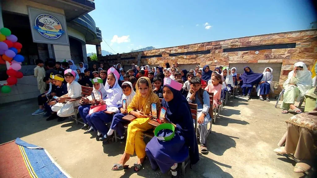 Pupils and families seated at the Annual Day.